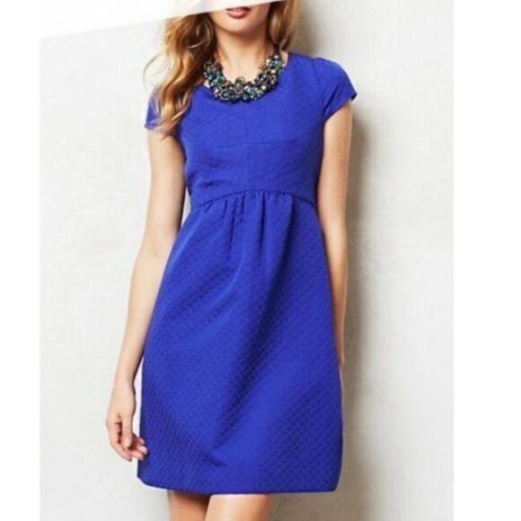 HD in Paris by Anthropology Sapphire Blue Empire Waist Dress - Picture 5 of 15